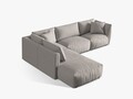Coltar modular stanga 4 locuri, Chris-259, Micadoni Home, 295x290x80 cm, tesatura structurata chenille, natural