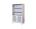Corp biblioteca, Wolina, Calvin, 90x158x41 cm, MDF , Alb / Stejar