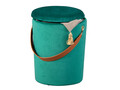 Taburet cu spatiu de depozitare Papua, Inter Link, 35x35x45 cm, poliester, verde