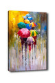 Tablou decorativ, Kanvas Tablo (50 x 70), Canvas, Lemn, Multicolor