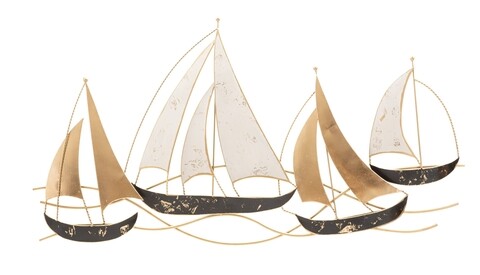 Decoratiune de perete Regata Plus, Mauro Ferretti, 107×57.5 cm, fier, multicolor Accesorii decorative
