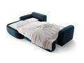 Coltar extensibil stanga 5 locuri, modular, cu lada depozitare, Ella, Micadoni Home, 271x174x94 cm, catifea, petrol inchis