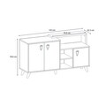 Masuta de cafea, Bexley, Black Line, 80x80x40 cm, PAL, Nuc / Negru