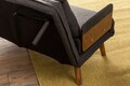 Canapea extensibilă cu 2 locuri, Futon, 859FTN2724, Metal , Gri inchis