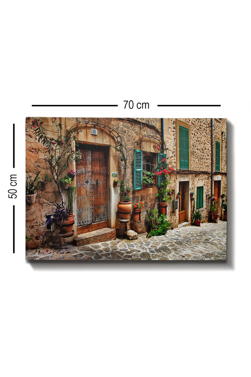 Tablou decorativ, Kanvas Tablo (50 x 70), Cadru: 100% LEMN (grosime: 3 cm), Multicolor - view 3