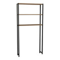 Dulap pentru masina de spalat Bothy, Pakoworld, 70x21x150 cm, PAL/metal, maro/negru