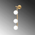 Aplica de perete, Fulgor, 942FLG2124, Metal, Auriu
