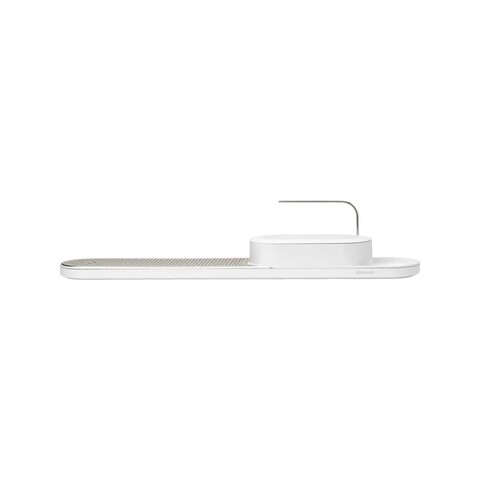Set organizator chiuveta cu suport de uscare vase, Brabantia, SinkStyle Mineral, 75x13x15 cm, plastic/inox, alb