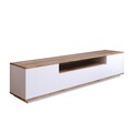 Comoda TV FR7 - AW, Locelso, 180x44.5x44.6 cm, natural/alb