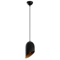 Lustra, Kesik - 6161, Opviq, 12 x 121 cm, 1 x E27, 40W, negru/auriu