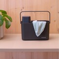 Organizator de chiuveta, Brabantia, SinkSide, 22x11x13.4 cm, plastic reciclat, gri inchis
