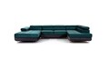 Coltar extensibil dreapta 6 locuri ELTAP, Rod-68, Rodrigo, 345x202x90 cm, lemn/poliester, verde/gri inchis