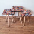 Set masute 3 piese, Leona, 3Shp7, Multicolor