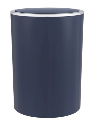 Cos de gunoi cu capac batant, wenko, inca, 5 l, 18.5 x 25.5 x 18.5 cm, plastic, bleumarin