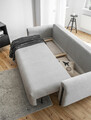 Canapea extensibila 3 locuri, ELTAP, SO-ARC-BL-04ROY, Arcadova, 244x97x97 cm, lemn/poliester, gri inchis/negru