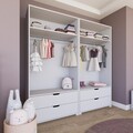Dulap pentru haine, Miwood, Duru 1600-022, Alb mat