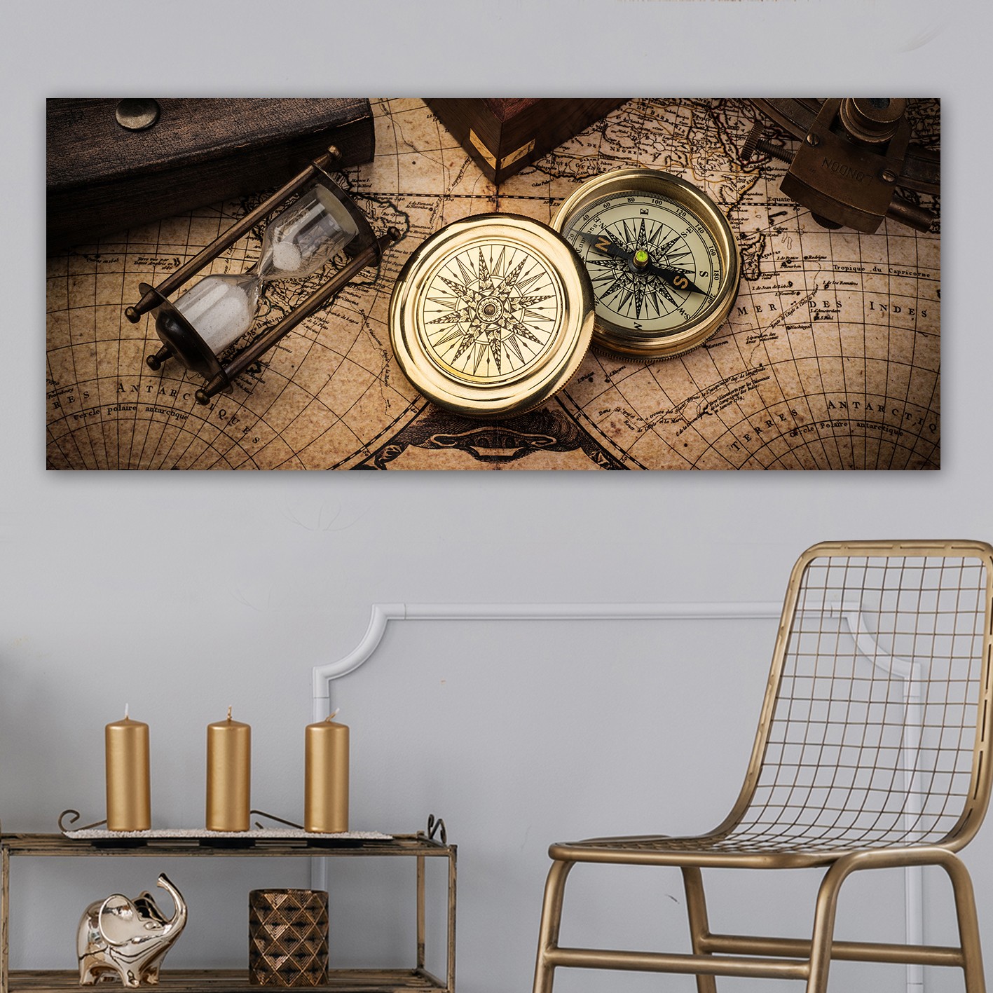 Tablou decorativ, YTY278852489_50120, Canvas, Rama din lemn (grosime 3 cm), Multicolor