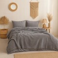 Cuvertura matlasata dubla, L'essentiel Maison, Muslin, Bumbac , Antracit