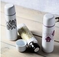 Termos Glamour Ornament, Ambition, 500 ml, inox, alb
