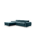 Coltar extensibil stanga 3 locuri ELTAP, LT-100VE, Grayson, 278x205x92 cm, lemn/poliester, albastru
