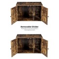 Dulap pentru litiera pisici / casa de toaleta pisici, Feandrea, 80x53x49.2 cm, PAL, maro rustic