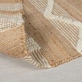 Covor Medina Jute Natural/Ivory, Flair Rugs, 60x230 cm, iuta/lana, natural/ivoriu