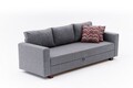 Canapea extensibila 3 locuri, Balcab Home, 825BLC5246, Lemn / MDF / PAL, Gri