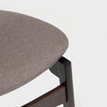 Scaun Eroso, Homla, 48x55.5x74.8 cm, poliester/lemn, maro inchis/bej
