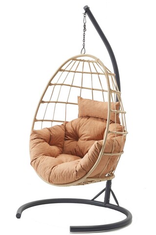 Leagan gradina/terasa, clara, tavus, 120x214x120 cm, crema / cappuccino