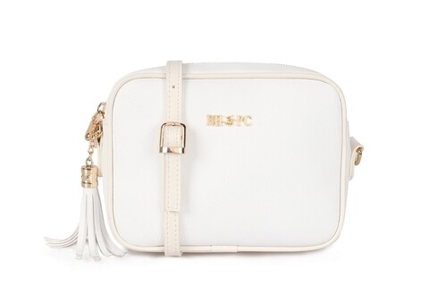 Geanta Beverly Hills Polo Club, 1103, piele ecologica, alb
