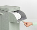 Cos de rufe stivuibil, Brabantia, Linn, 35 L, 37x32x44.5 cm, textil, verde