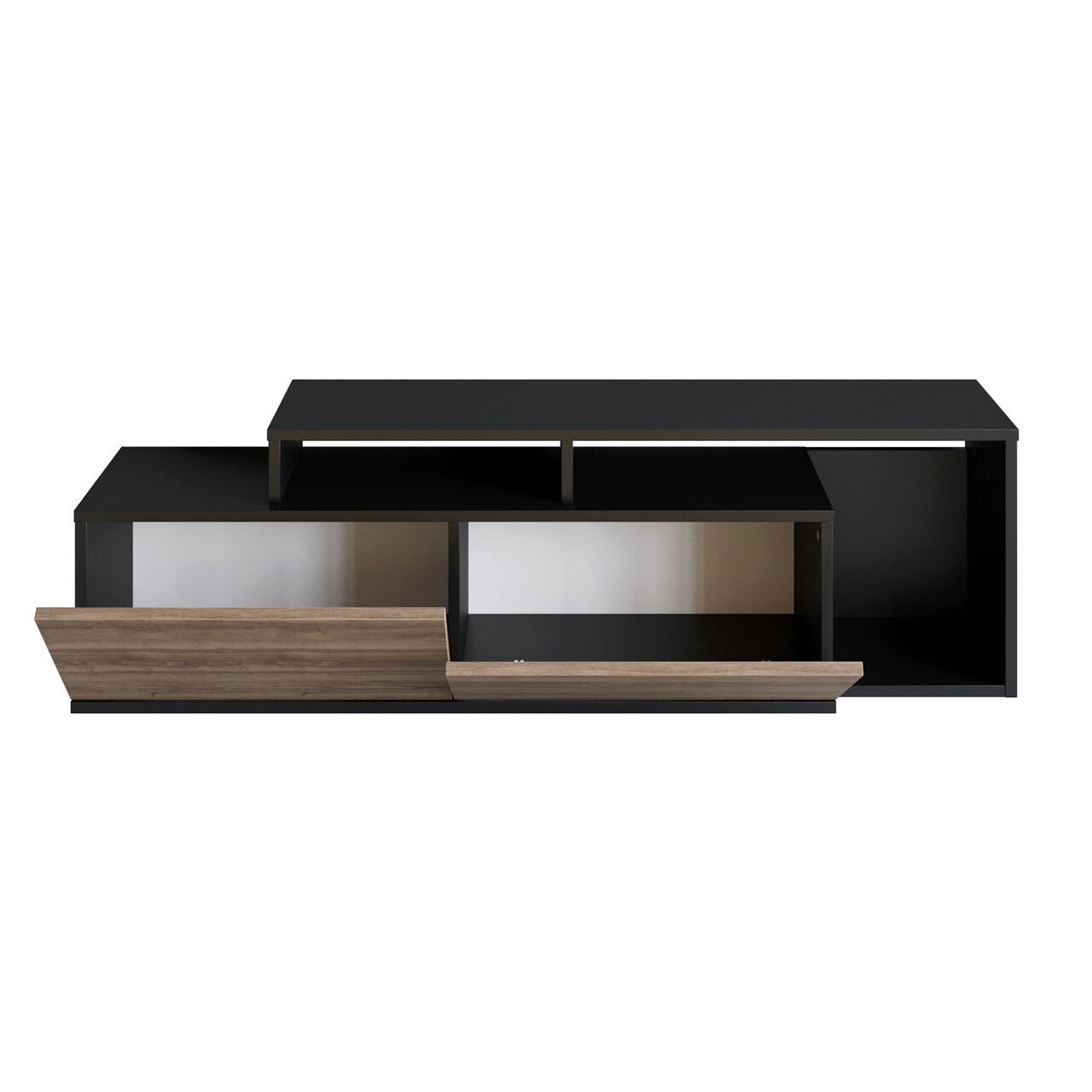 Comoda TV, Decorotika, Nexera, 149.8x42.9x35.3 Cm, Nuc Negru