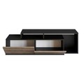 Comoda TV, Decorotika, Nexera, 149.8x42.9x35.3 cm, Nuc negru