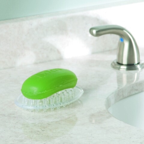 Savoniera iDesign, 12x8.5x2 cm, plastic, transparent