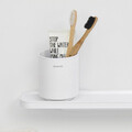Suport periute si pasta de dinti, Brabantia, MindSet, 8.1x8.1x9.4 cm, otel, Alb