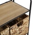 Organizator pentru baie cu rafturi si cosuri Versa, 60x32x104 cm, MDF/metal