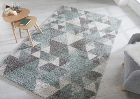 Covor Dakari Nuru Mint Cream Grey, Flair Rugs, 160 x 230 cm, 100% polipropilena, gri