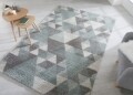 Covor Dakari Nuru Mint Cream Grey, Flair Rugs, 160 x 230 cm, 100% polipropilena, gri