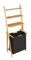 Cos pentru rufe Ecori, Wenko, 57.5x35x152 cm, bambus/poliester/polietilena, negru/natur