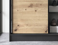 Dulap pentru haine cu oglinda ELTAP, Esville II, 120x60x220 cm, MDF/ABS, negru/stejar