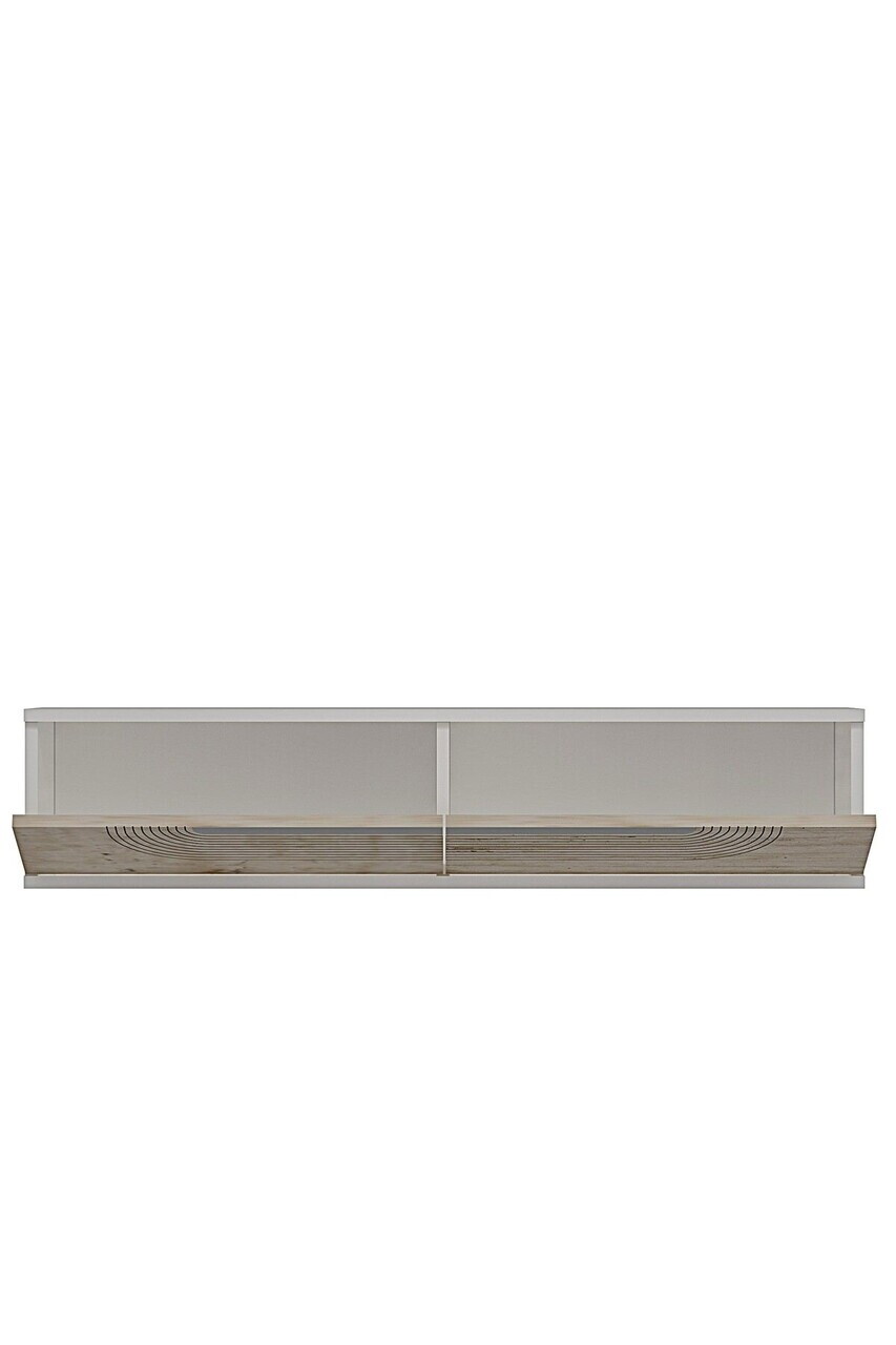 Dulap, Hanah Home, Meyra 120, 120x25.5x29.6 cm, White / Travertine / Silver — imaginea 6