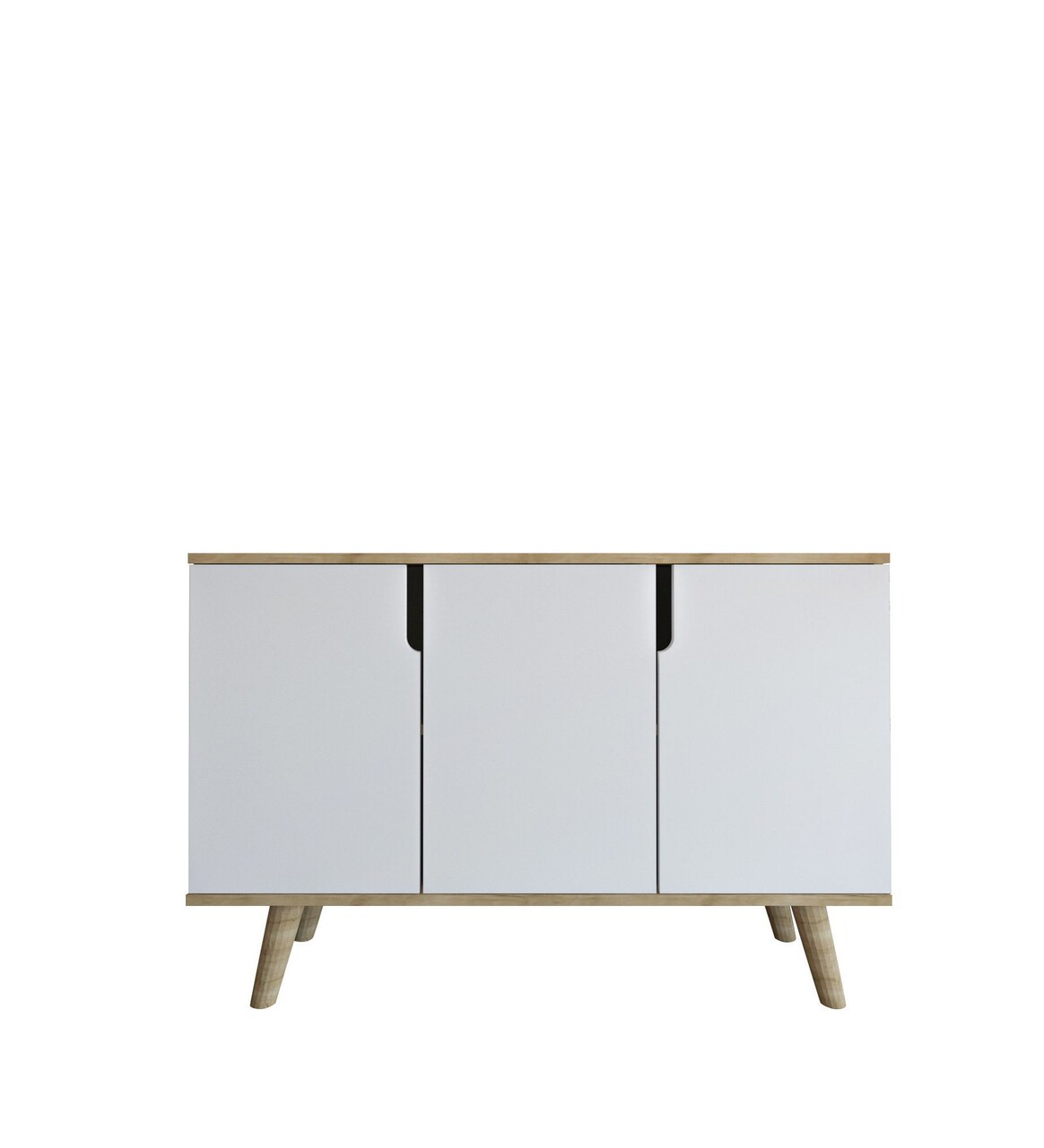 Consola, Hanah Home, Verona 120, 120x80x30 cm, PAL, Stejar Safir / Alb - imagine 4