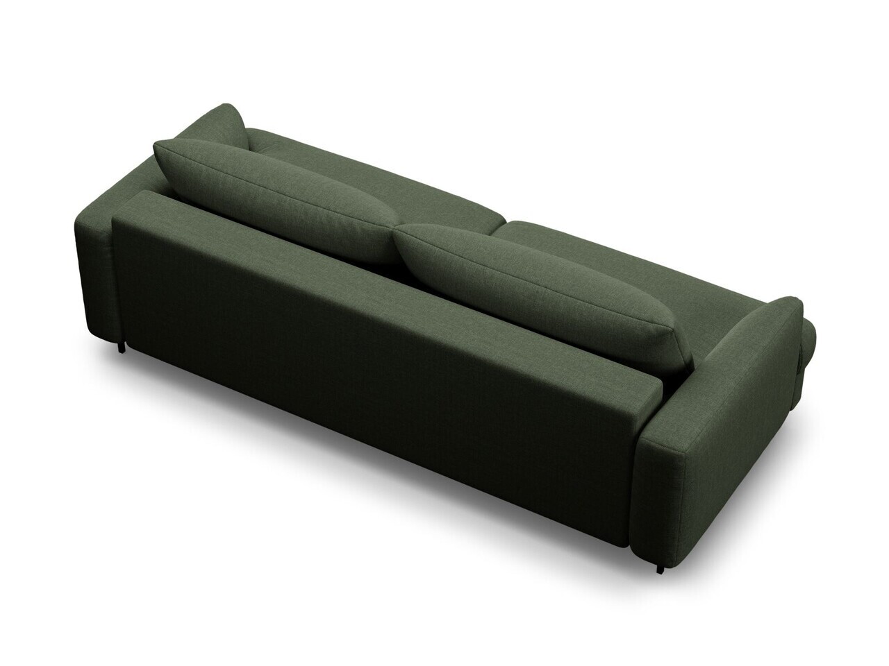 Canapea extensibila 3 locuri, Naomi, Micadoni Home, 233x110x95 cm, tesatura structurata, verde muschi — imaginea 3