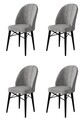 Set de scaune, Charlotte, Ritim, Metal, Gri/Negru