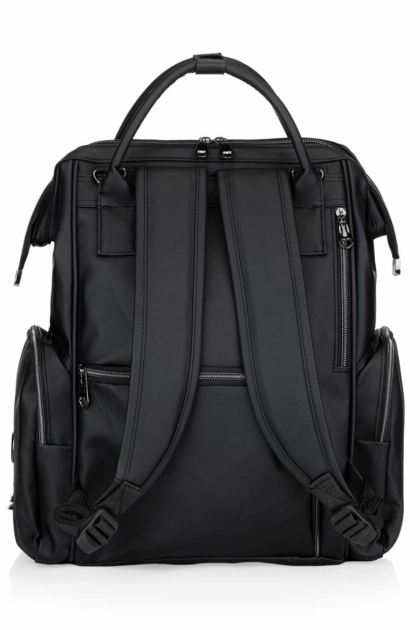 Ghiozdan multifunctional pentru mamici, Wallxpert, Luxella, Negru - imagine 4