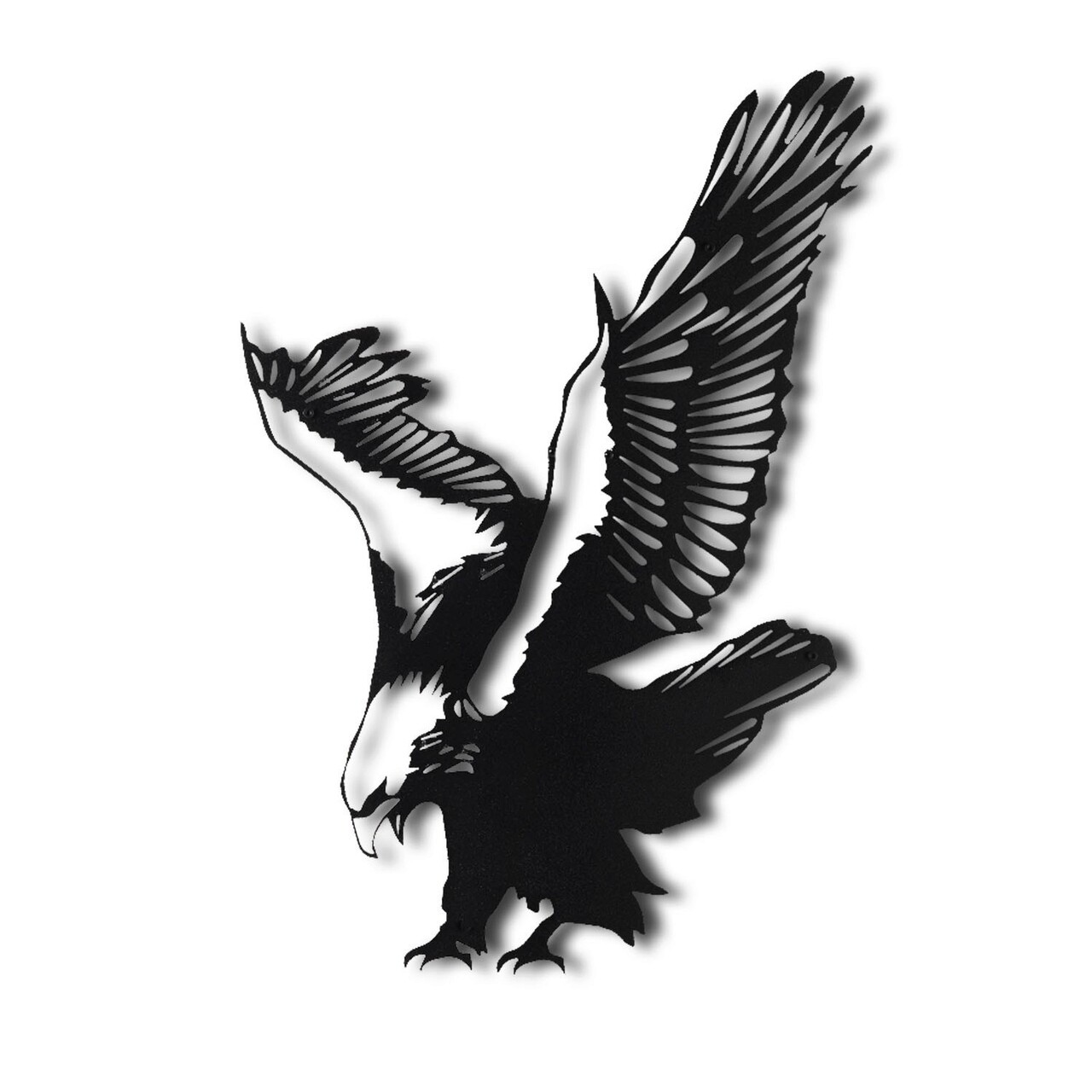 Decoratiune de perete, Eagle, Metal, Dimensiune: 52 x 40 cm, Negru - 1 | YEO