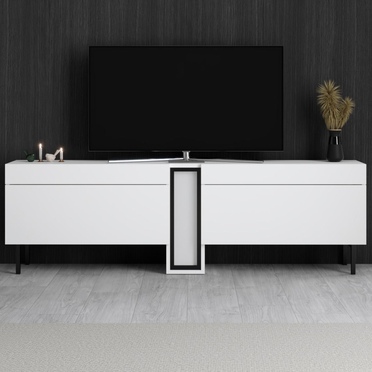 Comoda TV, Hanah Home, Nova, 180x55x32 cm, Alb - view 2