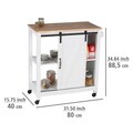 Gheridon, Wenko, Country House, 80 x 40 x 88.5 cm, lemn/mdf, alb