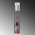 Lampadar, Lampana, 211LMP1107, Metal, Negru/Rosu