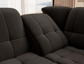 Coltar extensibil stanga 3 locuri ELTAP, LT-22NU, Sado, 272x192x95 cm, lemn/poliester, maro inchis